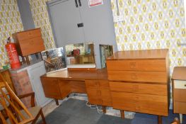 Retro Teak Three Piece Bedroom Suite by Uniflex International Furniture