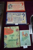 Four Vintage Parlour Games; Who Remembers, etc.