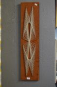 1970's Geometric String and Nail Wall Art