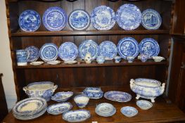 Large Quantity of Blue & White Decorative Plates