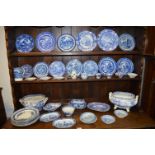 Large Quantity of Blue & White Decorative Plates