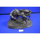 Cast Iron Figure of a Mare & Foal after P.J. Mene