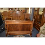 Victorian Carved Bed with Ribbon Detail on Headboard 44"/112cm wide