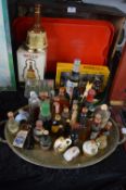 Vintage Alcoholic Miniature, Bell Whiskey Bottle, Brewery Trays, etc.