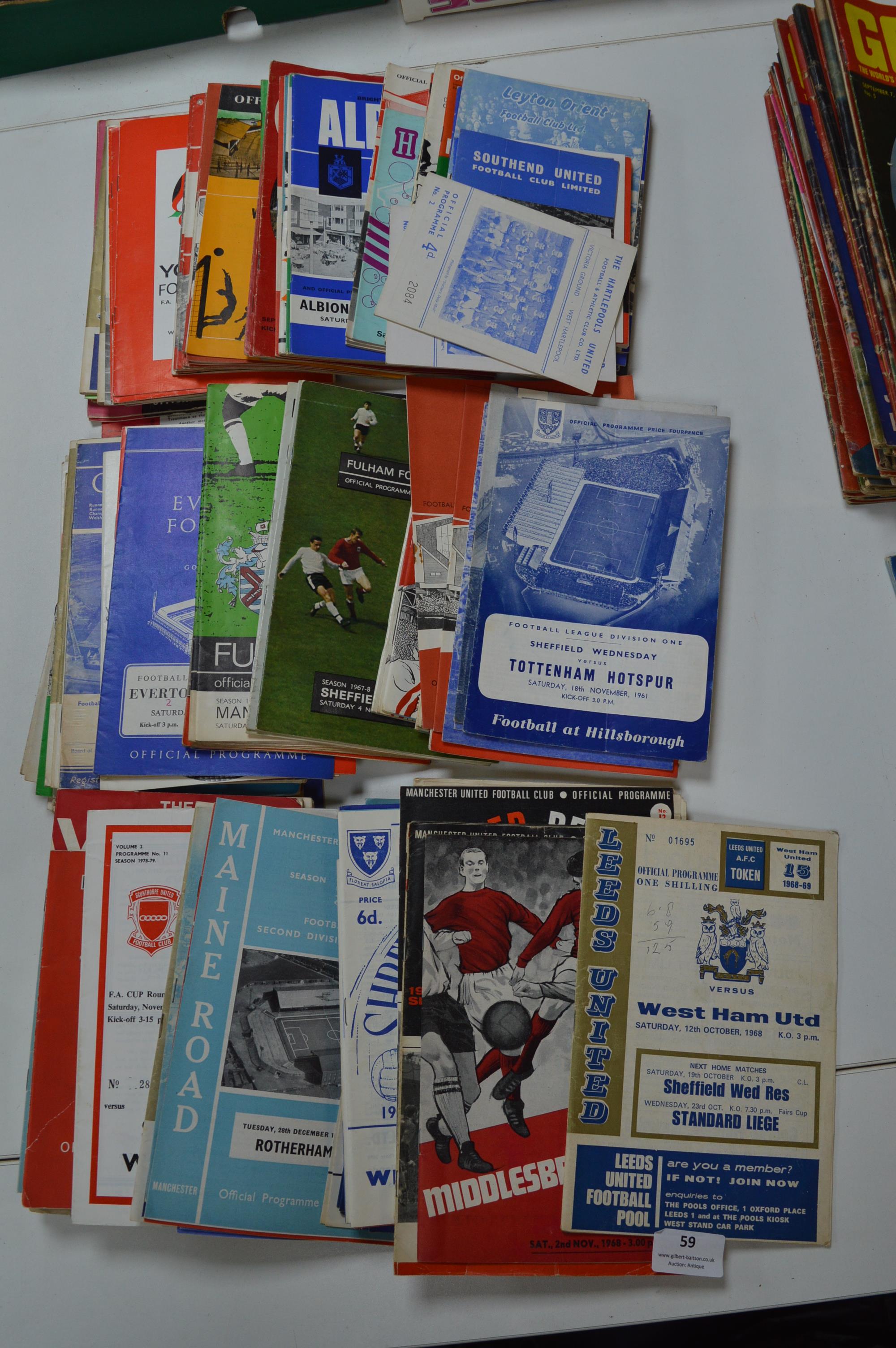 ~150 Vintage Football Programmes 1960's and 70's