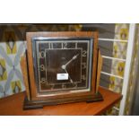 Retro Smiths Oak Framed Quartz Mantel Clock