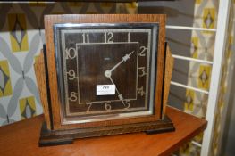 Retro Smiths Oak Framed Quartz Mantel Clock