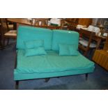 Retro Furpro Settee with Green Upholstery