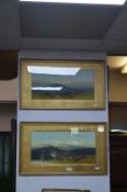 Pair of Gilt Framed Watercolour Landscapes by Alex Pocock circa 1900