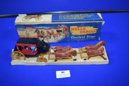 J.K. Wells Fargo Diecast Overland Stage Coach (Horses AF)