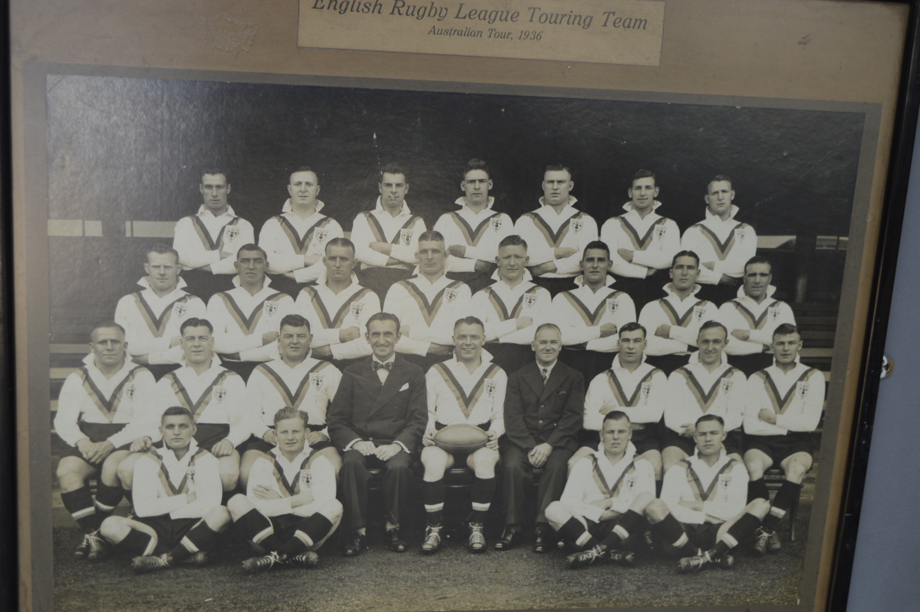 Framed English Rugby League Team Photograph 1936 - Image 2 of 2