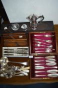 Cutlery Canteen, Wooden Planes, Plated Ware, etc.