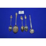 Five Decorative Silver Spoons