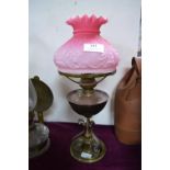 Oil Lamp with Pink Shade