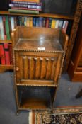 1930's Bedside Bookcase with Linenfold Front