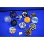 Twelve Glass Paperweights