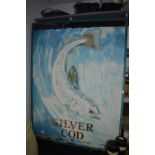 Hand Painted Metal Pub Sign - The Silver Cod