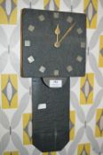 Retro Slate Wall Clock