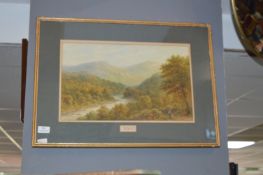 Framed Watercolour - Mountains of Skye by W.M. Lewis RCA