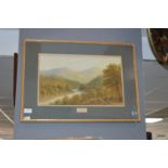 Framed Watercolour - Mountains of Skye by W.M. Lewis RCA