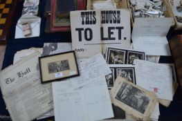Hull Ephemera; Newspapers and Auction Receipts