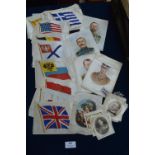 Collection of Silks Featuring Lord Kitchener, Flags, etc.