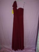 *Dessy Size: M Burgundy Single Strap Dress