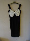 River Island Size: 16 Black Dress with White Bow