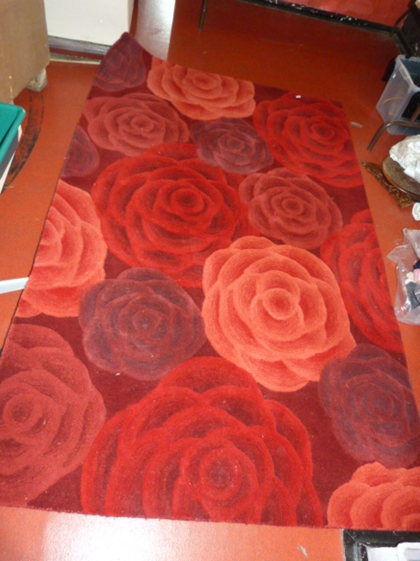 *Flower Print Carpet