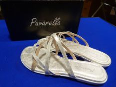 *Pavarella Size: 8 Silver & Pink Shoes