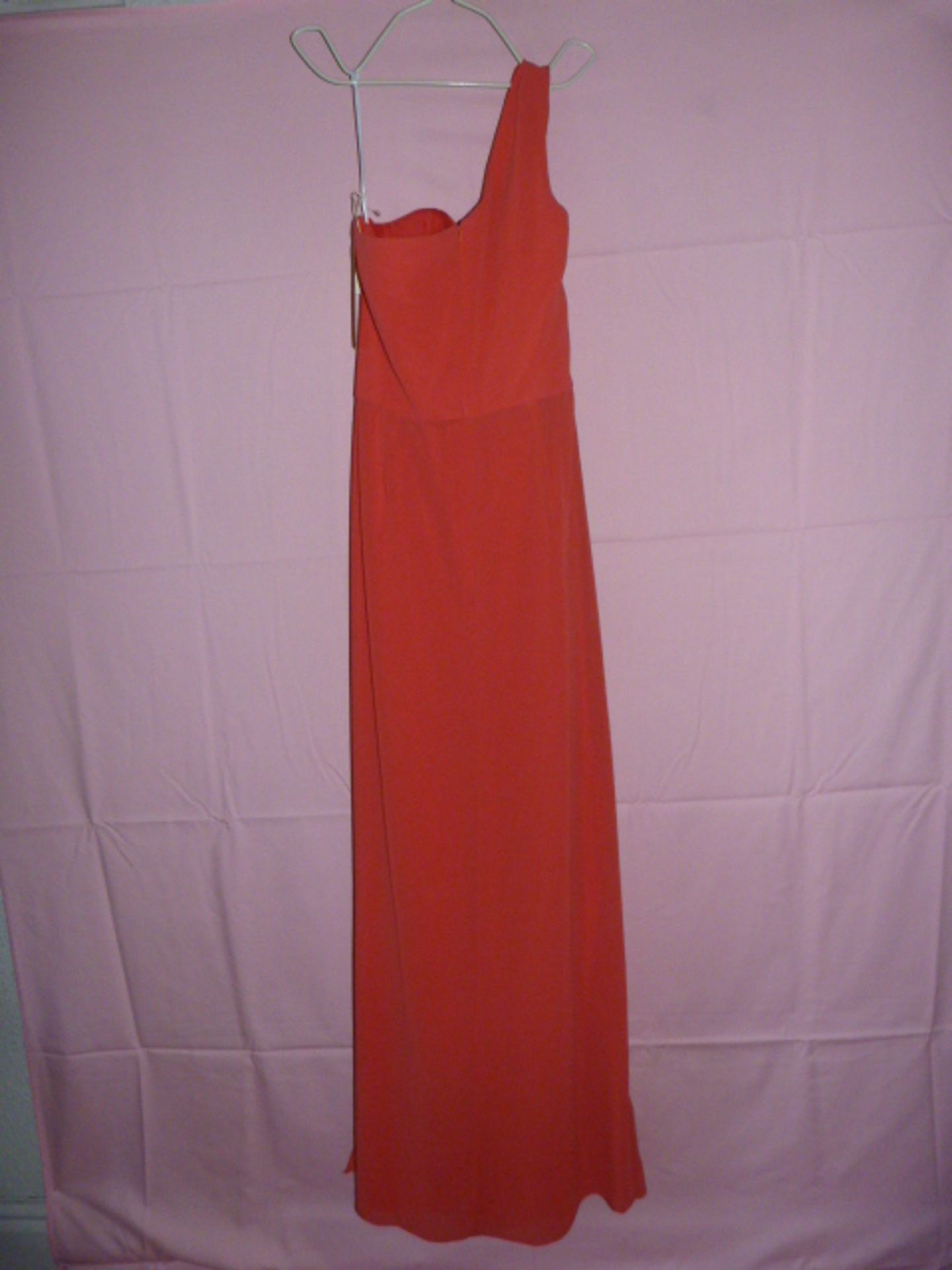 *Dessy Size: 8 Firecracker Single Strap Dress