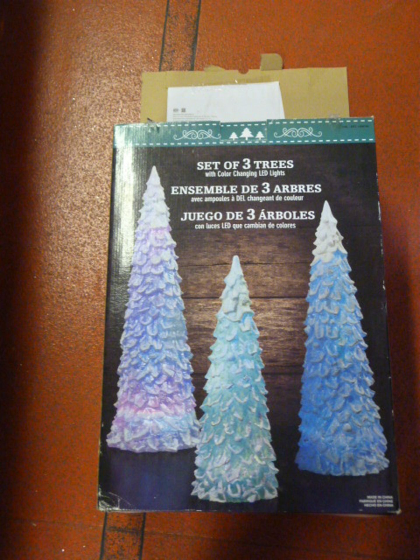 *Set of Three Christmas Trees with Colour Changing