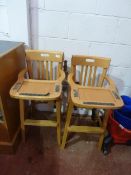 * 2 x wooden high chairs