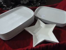 * rectangle plates and star dishes x 13 items