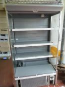 * 4 shelf grab and go chiller with pull down cover 1000w x 750d x 1800h