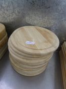 * small round chopping boards x 12