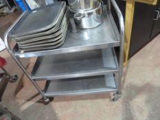 * S/S 3 tier hostess trolley