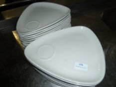 * egg shaped coffee and cake plates - approx 25