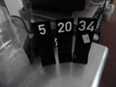 * black acrylic table numbers - 15+