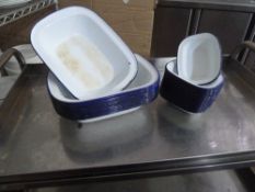 * blue and white enamel dishes - 30+