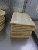 * small rectangle chopping boards x 11