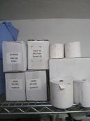 * tills rolls (PDQ and receipt) 60+ PDQ rolls, 12+ receipt rolls