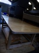 *2 x very large solid beach tables 2220w x 1000d x 630h