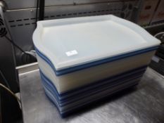 *blue and white trays x 30+