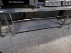 *S/S prep bench with undershelf 18100w 600d x 880h