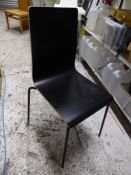 *8 x black stackable chairs