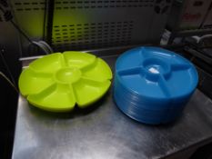 *petal/round trays with separate sections x 20