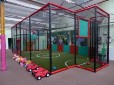 *Football/Basketball court - soft play sports arena  - all walls netting, hoops etc, measures 10600w