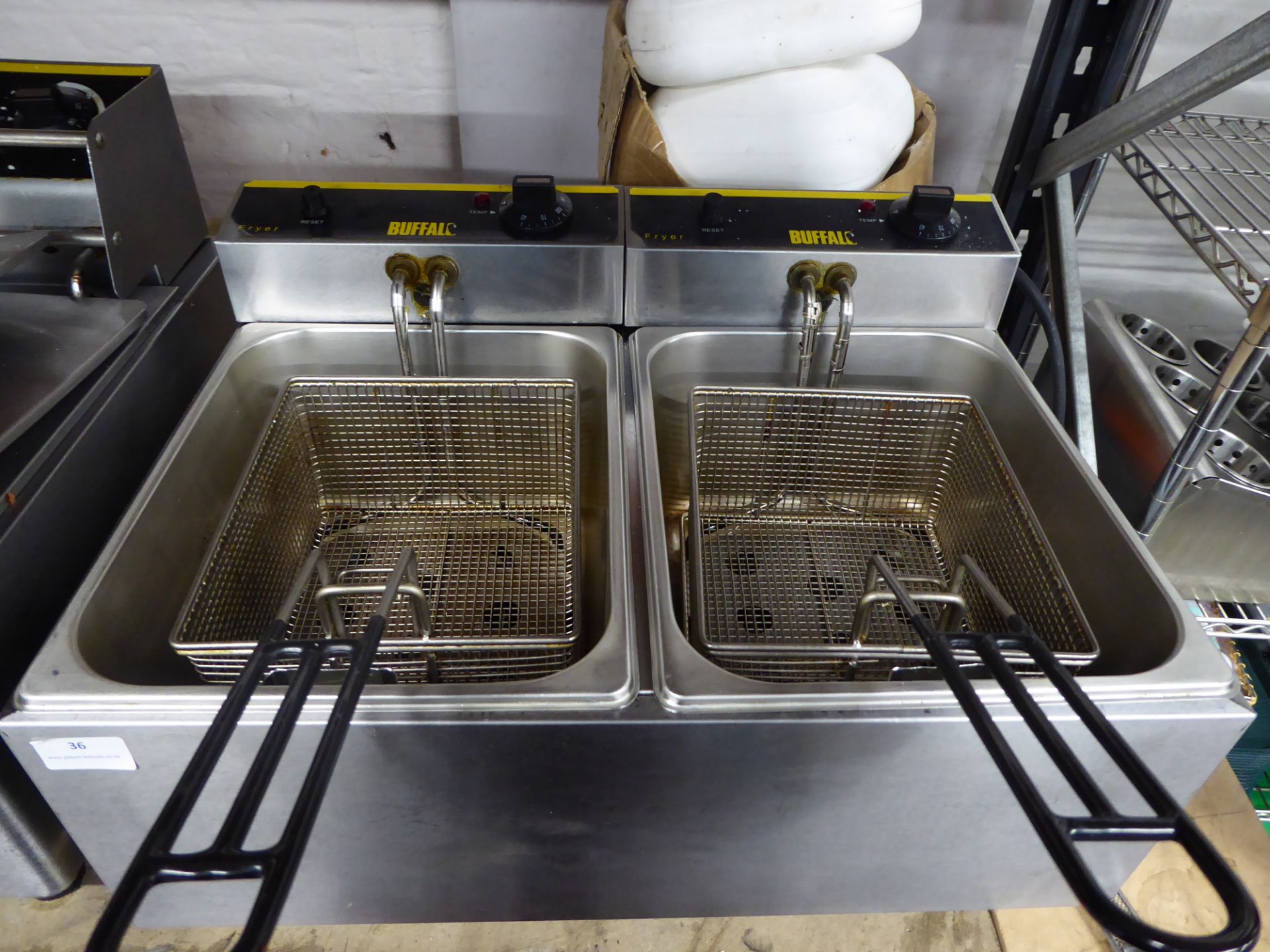 *Buffalo counter top double fryer with baskets and lids. In good clean condition. - Image 2 of 2