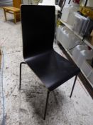 *9 x black stackable chairs